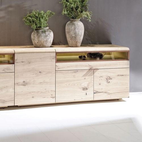 Buffet contemporain - V-Cube - Voglauer Möbelwerk Gschwandtner & Zwilling GmbH & Co. KG - en chêne / en métal / en verre