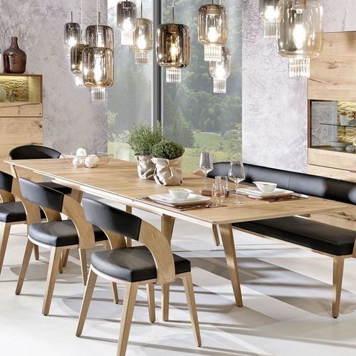 Table à manger contemporaine - V-Cube CS series - Voglauer Möbelwerk Gschwandtner & Zwilling GmbH & Co. KG - en chêne / avec piètement en chêne / rectangulaire
