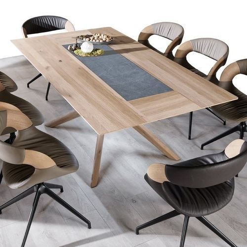 Table à manger contemporaine - V-Alpin - Voglauer Möbelwerk Gschwandtner & Zwilling GmbH & Co. KG - en chêne / en céramique / avec piètement en chêne