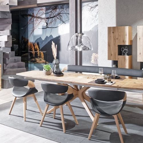 Chaise de salle à manger contemporaine - V-Alpin - Voglauer Möbelwerk Gschwandtner & Zwilling GmbH & Co. KG - d'intérieur / en tissu / en cuir