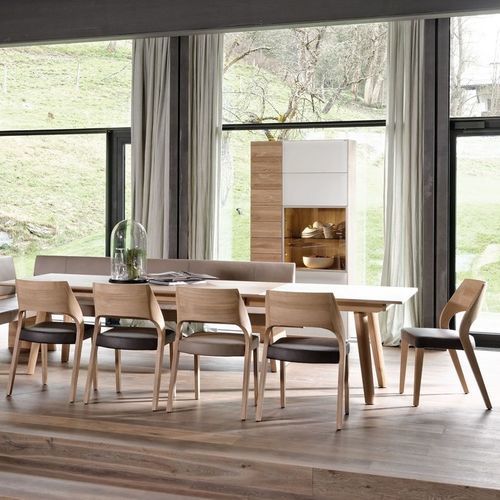 Chaise de salle à manger contemporaine - V-Montana  - Voglauer Möbelwerk Gschwandtner & Zwilling GmbH & Co. KG - d'intérieur / en tissu / en cuir