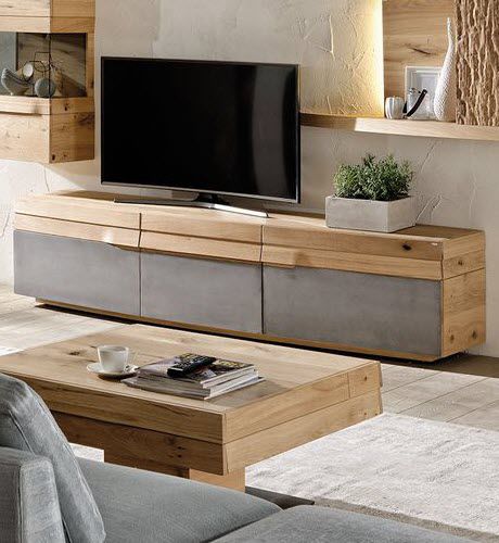 Meuble TV contemporain - V-Organo - Voglauer Möbelwerk Gschwandtner & Zwilling GmbH & Co. KG - lowboard / 3 portes / en chêne