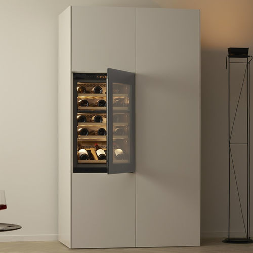 Cave à vin multi-température - V4000 90 - V-ZUG AG - encastrable / en hêtre / vitrée