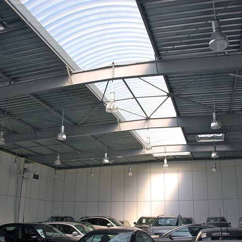 Couverture de toit en plastique - CINTRALUX PRV LONGLIFE - SKYLUX - ondulée / courbée / avec protection UV