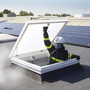 Lanterneau pour toiture-terrasse - ELECTRIC - SKYLUX - avec costière / en verre / en PVC