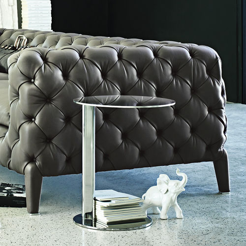 Table d'appoint contemporaine - PLANET - arketipo - en métal chromé / en acier inoxydable poli / ronde