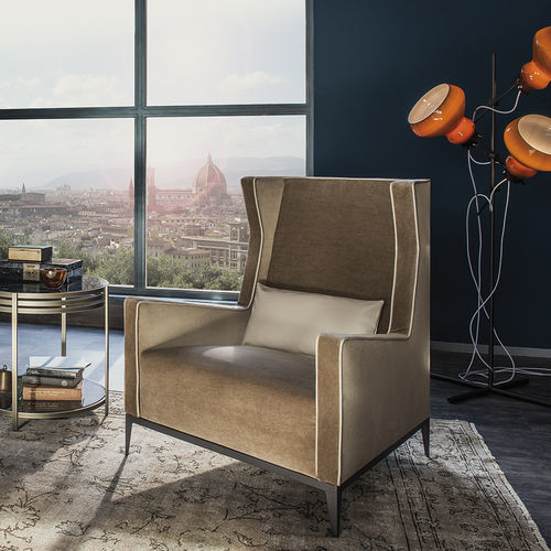 Fauteuil contemporain - GOLDFINGER - arketipo - en cuir / en tissu / en tôle