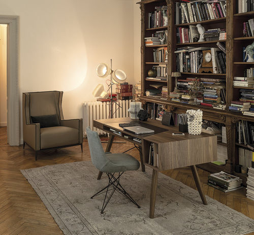 Bureau contemporain - INKIOSTRO - arketipo - en chêne / en placage de bois / en frêne