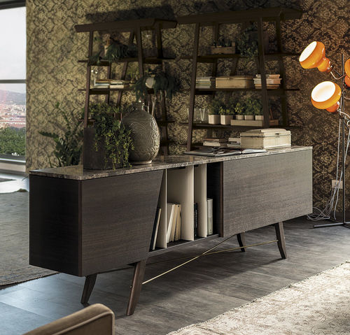 Buffet contemporain - LONGPLAY - arketipo - en chêne / en placage de bois / en frêne