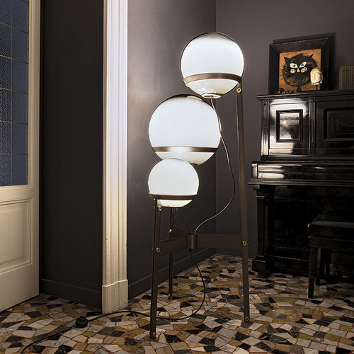 Lampe sur pied - BUBBLE BOBBLE - arketipo - en métal / en verre soufflé / design original