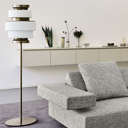 Lampe sur pied - KÉPI - arketipo - en métal / en verre opalescent / contemporaine