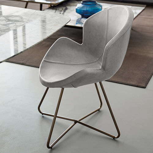 Chaise contemporaine - VICTORIA - arketipo - d'intérieur / en cuir / en polyuréthane