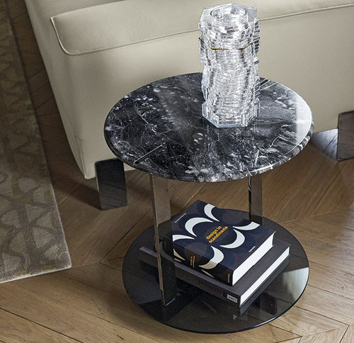 Table d'appoint contemporaine - DOUGLAS - arketipo - en verre / en métal / en marbre