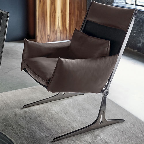 Fauteuil contemporain - BARRACUDA - arketipo - en tissu / en métal / luge