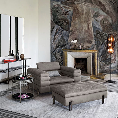 Ottoman contemporain - MAYFAIR - arketipo - en velours / en cuir / rectangulaire