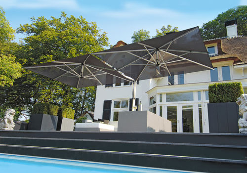 Parasol en aluminium - DOPPIO - FIM - en tissu / double / à manivelle
