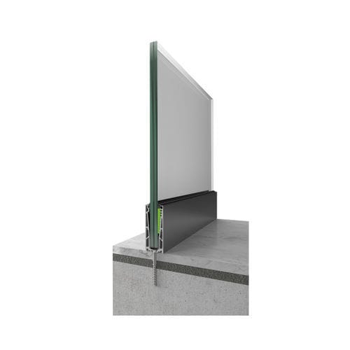 Balustrade en verre - EB50 - ETEM  - en métal / à panneaux en verre / d'extérieur