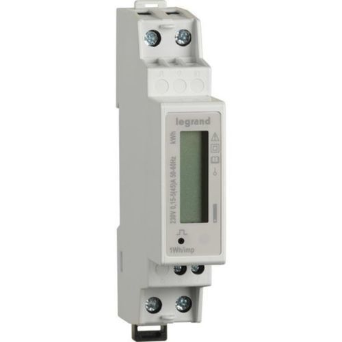 Compteur d'énergie monophasé - EMDX&sup3; - LEGRAND - avec afficheur LCD / sortie à impulsion / sur rail DIN