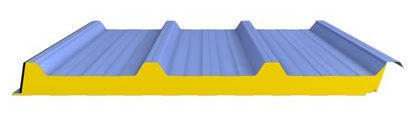 Panneau sandwich pour toiture - FISCHERTHERM DL 80 - Fischer Profil GmbH  - face métallique / âme en polyuréthane PUR