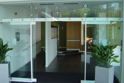 Porte d'entrée - All glass (PSF) - Gilgen Door Systems AG  - en verre / coulissante / vitrée