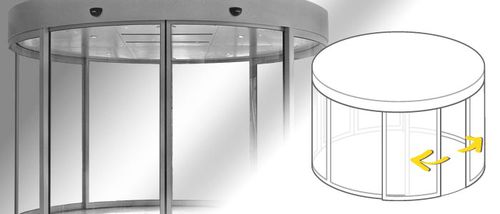 Porte d'entrée - Curved (SRM) - Gilgen Door Systems AG  - en verre / à tambour / vitrée