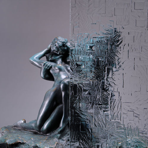 Panneau en verre structurel - Ornament C - Glasfabrik Lamberts GmbH & Co. KG  - à motif / pour cloison / pour meuble