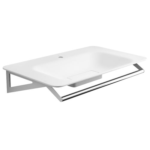 Vasque en Corian® - B46CMM17 - PONTE GIULIO - suspendue / en pierre / en acier inoxydable