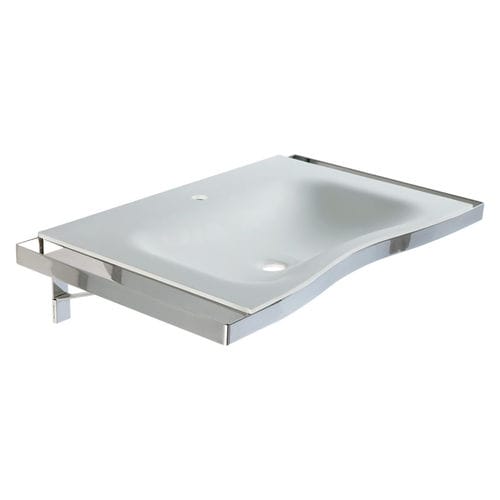 Vasque en Corian® - B46CNM05 - PONTE GIULIO - suspendue / en pierre / en acier inoxydable