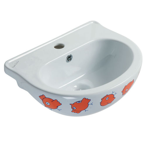 Vasque suspendue - B44CMD02 - PONTE GIULIO - en porcelaine / pour enfant / courbée