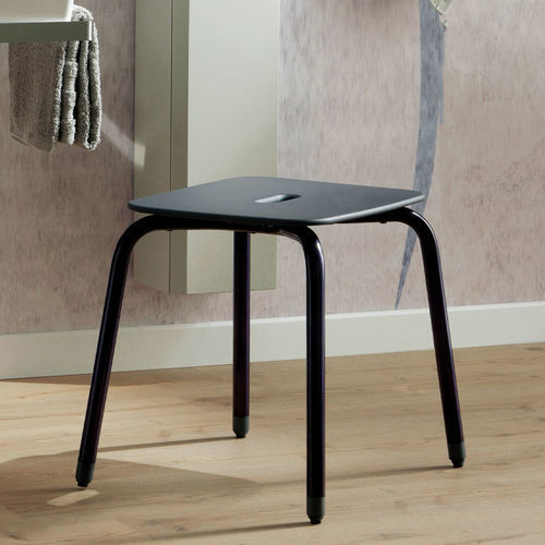 Tabouret de douche contemporain - G12JDS02 - PONTE GIULIO - en polyuréthane / avec piètement en acier inoxydable / 4 pieds