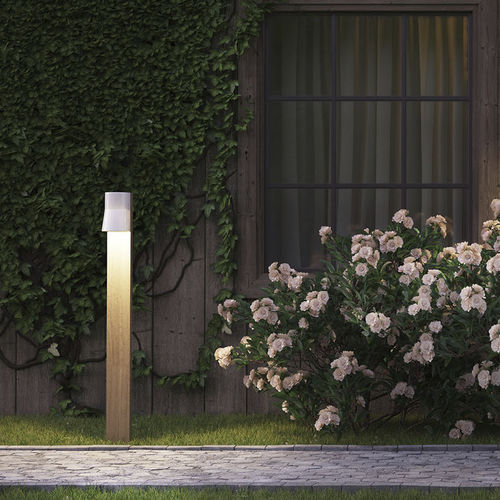 Borne d'éclairage de jardin - BEACON - Royal Botania - contemporaine / en teck / en porcelaine