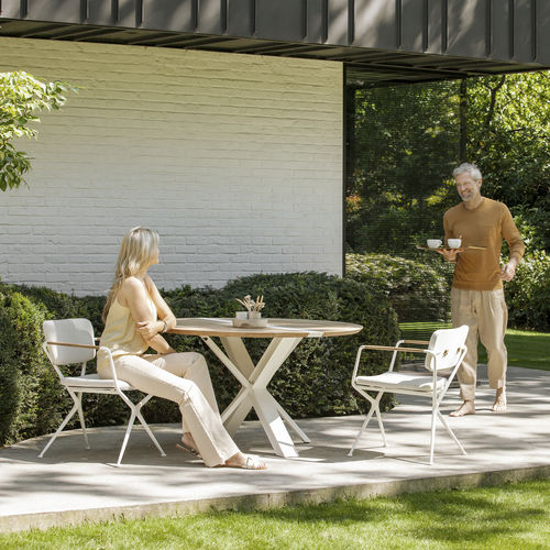 Chaise de jardin contemporaine - EXES - Royal Botania - d'extérieur / en aluminium / en tissu