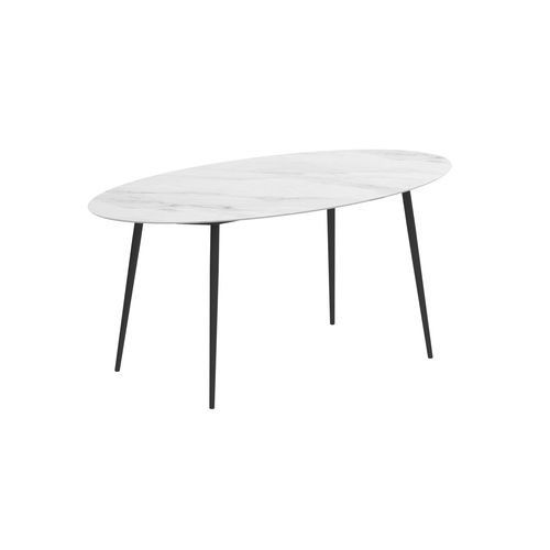 Table mange-debout contemporaine - STYLETTO - Royal Botania - en céramique / avec piètement en aluminium / ovale