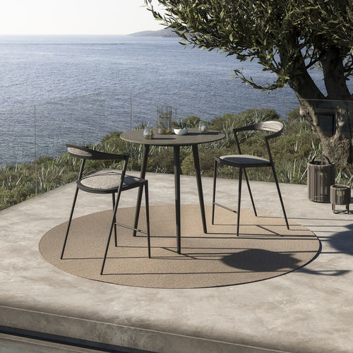 Chaise de bar contemporaine - STYLETTO - Royal Botania - d'extérieur / en tissu / avec piètement en aluminium