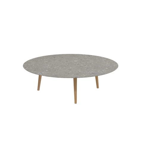 Table basse contemporaine -  STYLETTO - Royal Botania - en teck / en céramique / avec piètement en aluminium