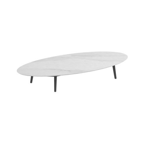 Table basse contemporaine - STYLETTO - Royal Botania - en céramique / avec piètement en aluminium / ovale