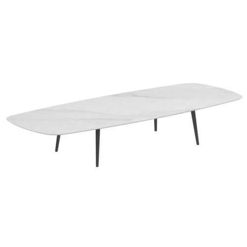 Table basse contemporaine - STYLETTO - Royal Botania - en teck / en céramique / avec piètement en aluminium