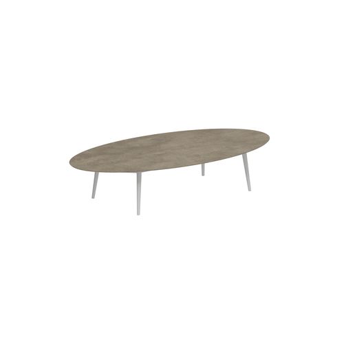 Table à manger contemporaine - STYLETTO - Royal Botania - en céramique / avec piètement en aluminium / ovale