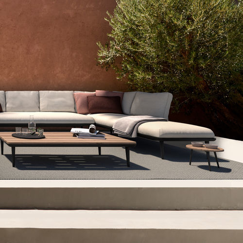 Table d'appoint contemporaine -  STYLETTO - Royal Botania - en teck / en céramique / en pierre de lave