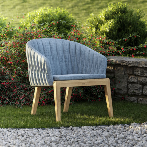 Fauteuil contemporain - CALYPSO 77 - Royal Botania - en tissu / en teck / avec coussin amovible