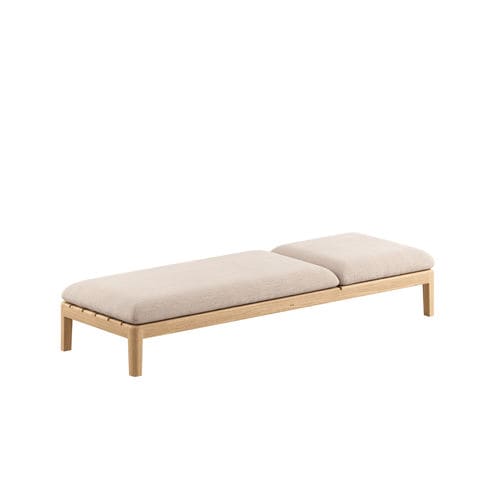 Banquette contemporaine - CALYPSO 210PT - Royal Botania - en tissu / avec piètement en teck / en teck