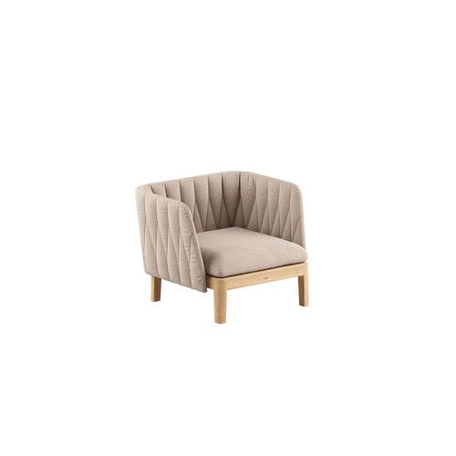 Fauteuil contemporain - CALYPSO 70 - Royal Botania - en tissu / en teck / avec coussin amovible