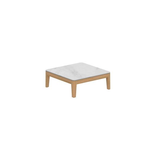 Table basse contemporaine - CALYPSO 70 - Royal Botania - en teck / avec piètement en teck / carrée