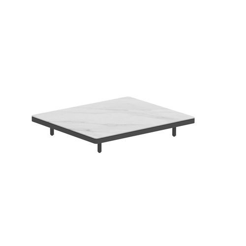 Table d'appoint contemporaine - ALURA - Royal Botania - en céramique / avec piètement en aluminium / rectangulaire