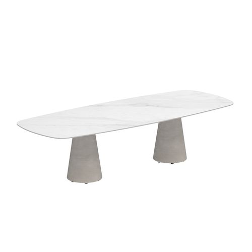 Table à manger contemporaine - CONIX - Royal Botania - en teck / en céramique / en béton