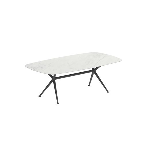 Table à manger contemporaine - EXES - Royal Botania - en teck / en céramique / avec piètement en aluminium