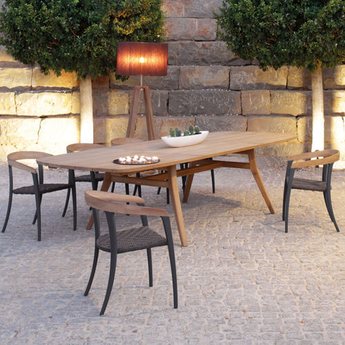 Chaise de salle à manger contemporaine -  JIVE - Royal Botania - d'extérieur / en teck / en fibre d'oléfine