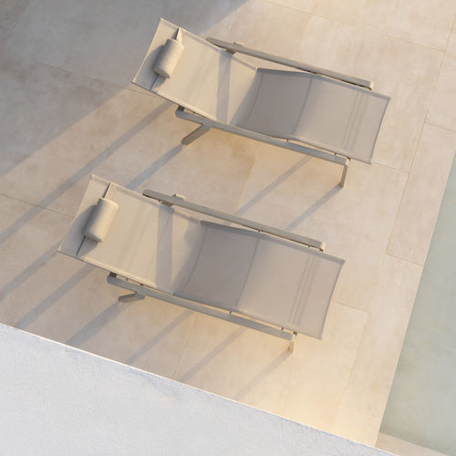 Bain de soleil contemporain - ALURA - Royal Botania - en Batyline® / en aluminium / empilable