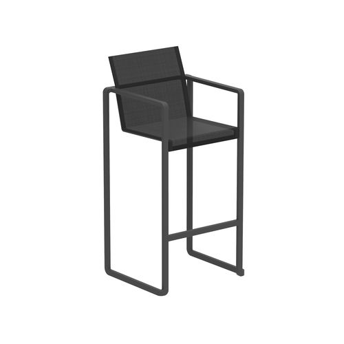 Chaise de bar contemporaine - ALURA - Royal Botania - d'extérieur / en Batyline® / avec piètement en aluminium