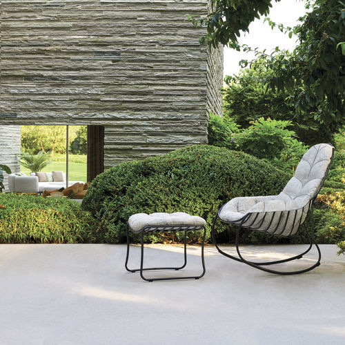 Repose-pied contemporain - FOLIA - Royal Botania - en tissu / en acier inoxydable / d'extérieur